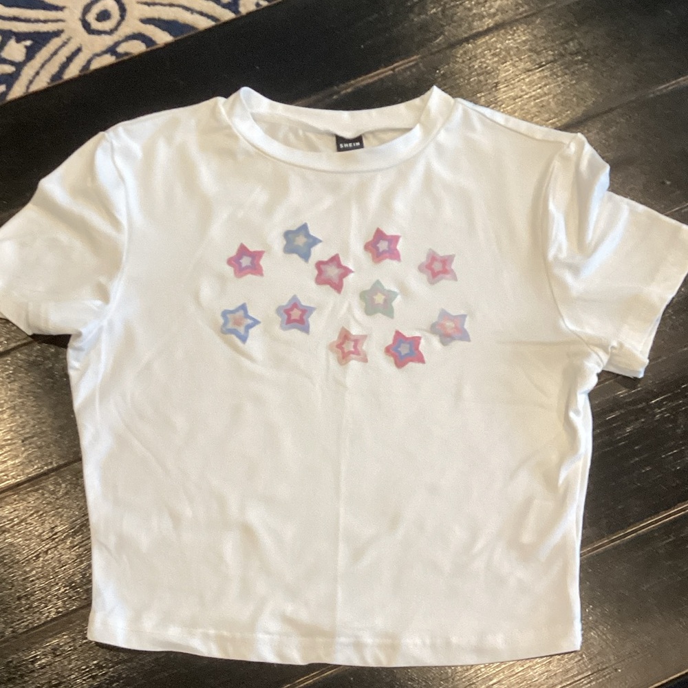 SHEIN Kids Multicolor Star Tee